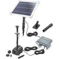 esotec Solarpumpe Teichpumpenset 6/230, LED + LiFePo4 Akku 6,4V/4Ah + Solarmodul 101935 (Komplettset)