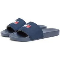 Tommy Jeans TJM POOL SLIDE Pantolette, Sommerschuh, Badeschuh, Hausschuh mit Logoschriftzug