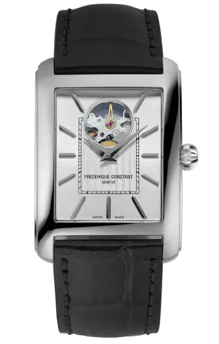 Frédérique Constant Carree Heart Beat Herrenarmbanduhr Schwarz FC-311S4C26