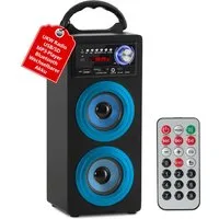 McGrey Tragbarer Speaker für vielseitigen Einsatz inklusive Fernbedienung - Bluetooth-Lautsprecher (6 W, FM-Radio mit 30 speicherbaren Senderplätzen integriert)