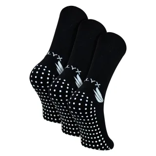 3er Pack Herren Bambus Crew Grip Socken | Verstärkte Ferse & Zehen Weiche Rutschfeste Socken