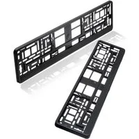 Kummert Business Kennzeichenhalter Set, schwarz matt, Kfz Kennzeichenhalterung für PKW, (kein Bohren oder Kleben notwendig), mit abnehmbarer Steckleiste zur einfachen Montage des Kennzeichens