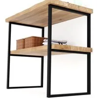 LAMO Manufaktur Wandregalhalter Regalhalterung für Waschtischplatte Metall Schwarz 30x80 cm, 1 Stk