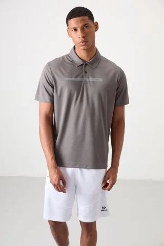 Herren Polo Kragen Knopf T-Shirt