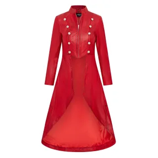 Gothic-Ledermantel im Edwardian-Stil f�r Damen in voller L�nge � Atlanta