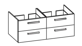 Artiqua 415 Waschtischunterschrank für Pro S 814968 Eiche Ribbeck quer NB, 415-WU4L-L59-7187-444 415-WU4L-L59-7187-444