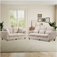 CANMOV Schlafsofa Canmov 2&3 Sitzer Sofa, Sofas Wohnzimmer mit Seitentasche & Kissen, kleines sofa, schlafsofa dauerschläfer, 176cm Breite, couch
