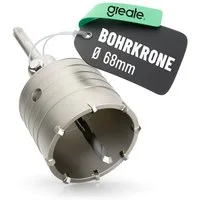 greate. Hohlbohrkrone Bohrkrone 68mm SDS Plus mit Zentrierbohrer - Dosenbohrer Trockenbau, Ø 68 mm, 1-tlg.