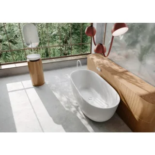 Kaldewei MEISTERSTÜCK OYO DUO 1051-4032 Badewanne 205143501001 Invisible Grip, 173x82cm, Schallschutz, Ablauf, Überlauf, glänzend, alpinweiß