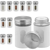 relaxdays Gewürzstreuer 12er Set, (12er Set, 12-tlg), weiß