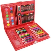 com-four Malstift Malset 68-teilig in praktischer Tragebox, (68-tlg), ideal für Schule und Kindergarten