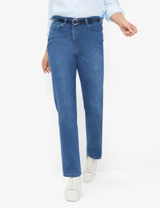 Raphaela by Brax Damen Five-Pocket-Hose Style PATTI STRAIGHT, denim blau, Gr. 46K