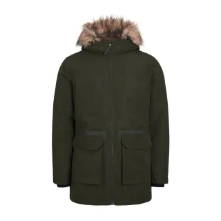 Mit dem Parka von Jack & Jones sind Sie für die Wintertage bestens gerüstet. Dieser Parka schützt Sie vor Wind und Wetter, denn er ist wasserabweisend und hat eine abnehmbare Kapuze mit Fellimitat. Er hält Sie angenehm warm, denn er ist aus einem sch