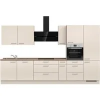 nobilia® Küchenzeile "Laser II", NEU: individuell anpassbar mit gratis Profi-Beratung, vormontiert, 360 cm breit, optional mit verschiedenen E‑Geräte-Sets