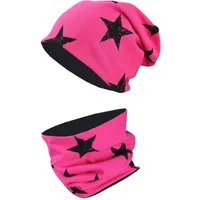 TupTam Beanie TupTam Unisex Kinder Beanie Mütze Schlauchschal Set