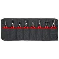 Sicherungsringzangen-Set Ø 10 - 60mm, 8-teilig rot, 4x gerade Spitzen, 4x 90° Spitzen, in Rolltasche