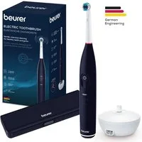 BEURER Elektrische Zahnbürste TB 50, Elektrische Zahnbürste mit Andrucksensor & Langzeitakku, Aufsteckbürsten: 1 St., Effektive Plaque-Entfernung, 3 Programme, bis zu 45 Tage Akkulaufzeit