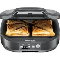 Rommelsbacher 4-in-1-Sandwichmaker ST 1800 - Sandwich Maker - 1800 Watt - XL Sandwich - schiefergrau