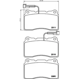 Hella Bremsbel?ge vorne Alfa Romeo Lancia Renault Volvo