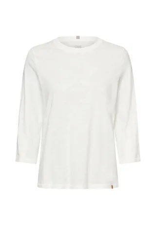 camel active - T-Shirt mit 3/4-Ärmeln milkwhite - Gr. - S