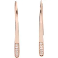 Smart Jewel Paar Ohrhaken mit Zirkonia, rosé vergoldet, Silber 925