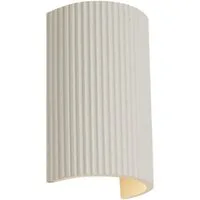 Qazqa Wandleuchte Plaster, ohne Leuchtmittel, Warmweiß, QAZQA Wand­leuchte, gu10, Beige, Gips, Japandi