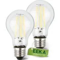 Briloner Leuchten LED-Leuchtmittel 2er Set EEK A Warmweißes Licht, GU10, E27, E14, ultra energieeffizient, versch. Formen und Größen