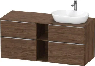 Duravit D-Neo Konsolenwaschtischunterbau wandhängend Nussbaum dunkel Matt 1400x550x664 mm - DE4970R7 DE4970R70210000