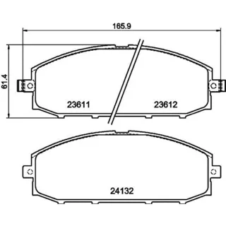 Hella Bremsbel?ge vorne Nissan Patrol 8DB355010-511
