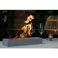 GRAURAUM Tischfeuer 'Tillmann' Ethanol Tischkamin (inkl. Sicherheitsglas, 40cm), Tischfeuer, Tischfeuerstelle, Deckokamin, Betonsockel, Ethanolkamin