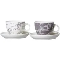 Ritzenhoff & Breker Cappuccinotasse Cornello Cappuccino-Geschirr 4er Set, 4-tlg., Porzellan