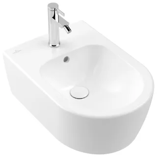 Villeroy & Boch Bidet Avento 5405 370x530mm mit Überlauf wandhängend Stone White CeramicPlus, 540500 540500RW