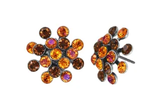 konplott - Ohrringe - Magic Fireball Mini braun/orange/silver