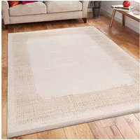 TeppichHome24 Teppich Glänzender eleganter Teppich in beige, rechteckig, Höhe: 5 mm