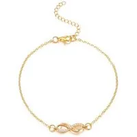 KARMA Fußkette Fußkettchen Damen Infinity silber, gold Fußschmuck Sommer Urlaub (Sommerschmuck, 1-tlg., Damenschmuck), Geschenk für Sie Unendlichkeitszeichen