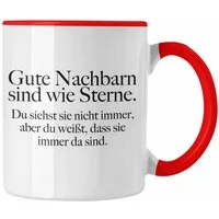 Trendation Tasse Trendation - Trendation - Nachbarn Abschied Geschenk Tasse Abschiedsge