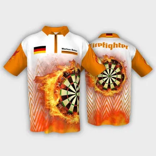 Personalisierte Dart Shirts / Trikots zum selbst gestalten - Liegender Kragen