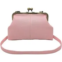Mera Vellon Umhängetasche Damen Handtasche Novela, Umhängetasche aus veganem Leder und mit Clipverschluss