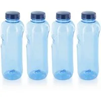 Greiner Trinkflasche, 4 x 1,0 Tritan Wasserflasche Flasche Sport Fahrrad BPA - frei