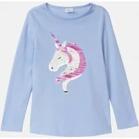 s.Oliver Langarmshirt T-Shirt Langarm-Jersey-Shirt mit Pailletten im A-Shape