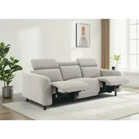 OTTO home 3-Sitzer SKAANE Struktur-Sofa, 229 cm, manuelle-u. elektrische Relaxfunktion, Relax-Funktion in 2 Sitzen, Kopfteilverstellung, Federkernpolsterung