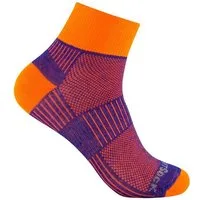 Wrightsock Sportsocken Quarter Coolmesh II (dünn, atmungsaktiv, bequem) royalblau/orange