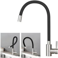 ZMH Küchenarmatur Wasserhahn Küche Spültischarmatur aus Edelstahl Küche Warm&Kalt (Set, 1-St., Mischbatterie Edelstahl mit Schlauch) 360° Drenbar, Warm & Kaltwasser, modern, robust, 2 Strahlarten
