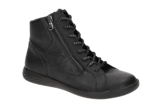 Waldl?ufer Damen Winterstiefeletten 947803 Schwarz Hoxy-Extra Weit-Luftpolste...