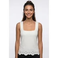 Vero Moda Spitzentop VMLOUISE SL SQUARE NECK TOP JRS Baumwolle, regular fit