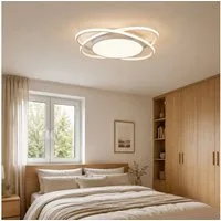 OYLCDI Deckenleuchten LED Deckenlampe Ø53cm,Dimmbar mit Fernbedienung für Wohnzimmer, LED fest integriert, 62W 3000-6500k, Modern Runde Wohnzimmer Schlafzimmer Arbeitszimmer Esszimmer Dekoration Lampen, Mit Speicherfunktion.Lichtfarbe- und Helligkeit