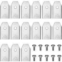 ANTHBOT Mährobotermesser, Ersatzklingen-Set (Spar-set, 15 Klingen + 10 Schrauben), für Genie & M5 /M9 Serie, Edelstahl, 35 x 18 mm – Rostfrei & Langlebig