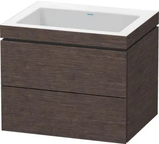Duravit L-Cube c-bonded Set wandhängend Eiche dunkel gebürstet Matt 600x480x500 mm - LC6926N7272 LC6926N7272