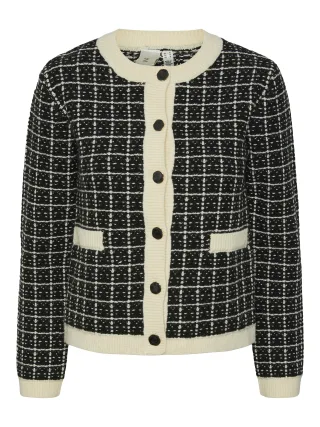Y.A.S - YASLIVIA LS SHORT KNIT CARDIGAN NOOS Black - Gr. - M