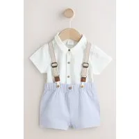 Next Hemd & Hose 3-tlg Baby-Set: Hemd-Body, Shorts, Hosenträger (3-tlg)